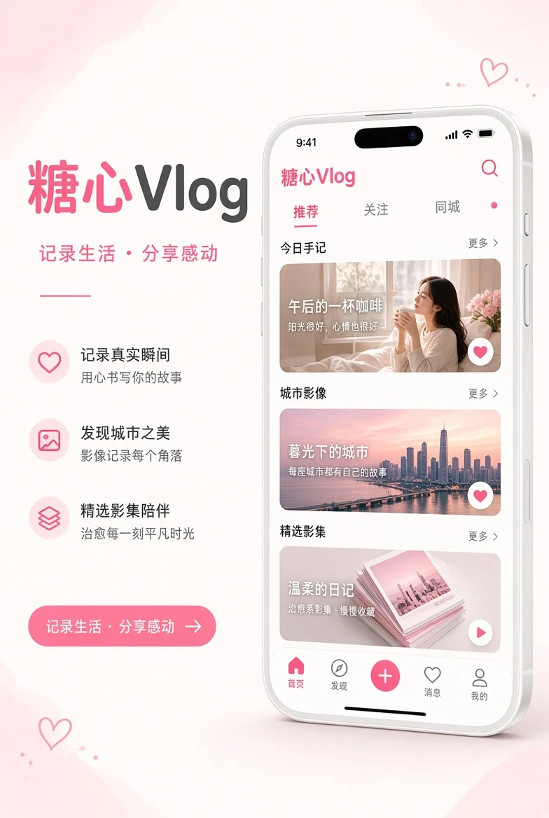 糖心Vlog移动应用展示